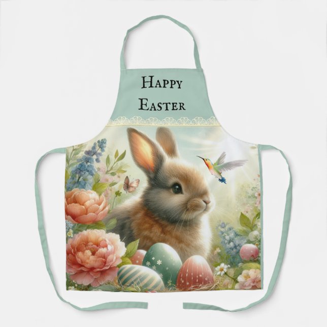 Joli lapin de Pâques  Lapin  Tablier vintage (Recto)
