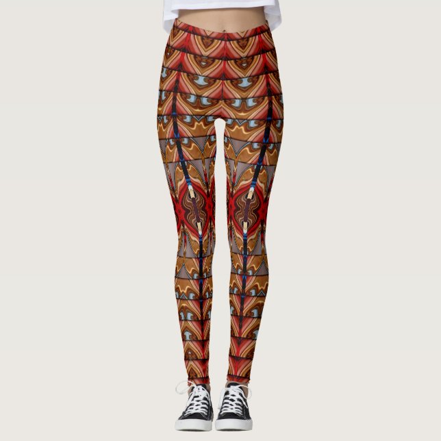 Joli legging tendance rouge "Ratti_Creative_Arts" (Devant)