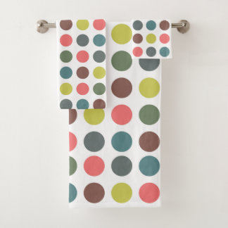 Joli les années 70 coloré avec motif pois