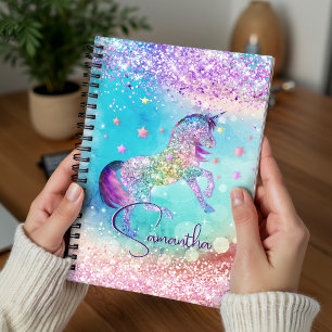 Joli licorne rose paillettes arc-en-ciel aqua mono