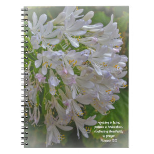Joli Lily Fleurs prière Journal Bible Verse