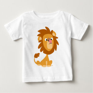 Joli Lion Caricature Silly ! T-shirt bébé