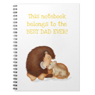 Joli lion et petit carnet "Best Papa Ever"