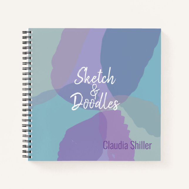 Joli Livre de croquis bleu pourpre (Devant)