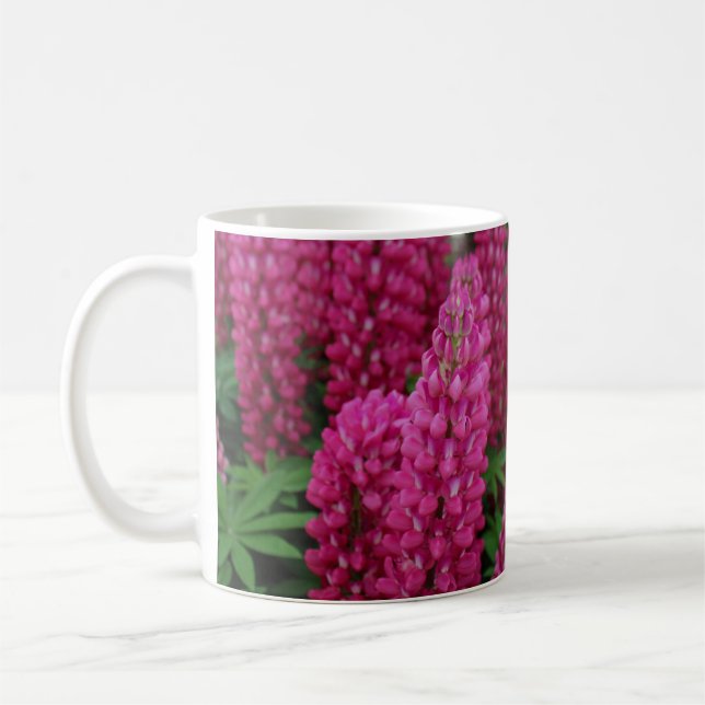 Joli Lupine Rose Flower Mug (Gauche)