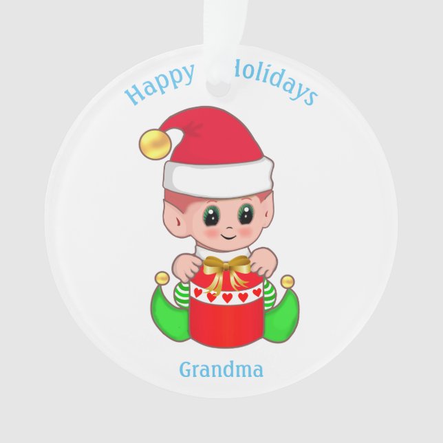 Joli Lutin de Noël pour grand-mère (devant)