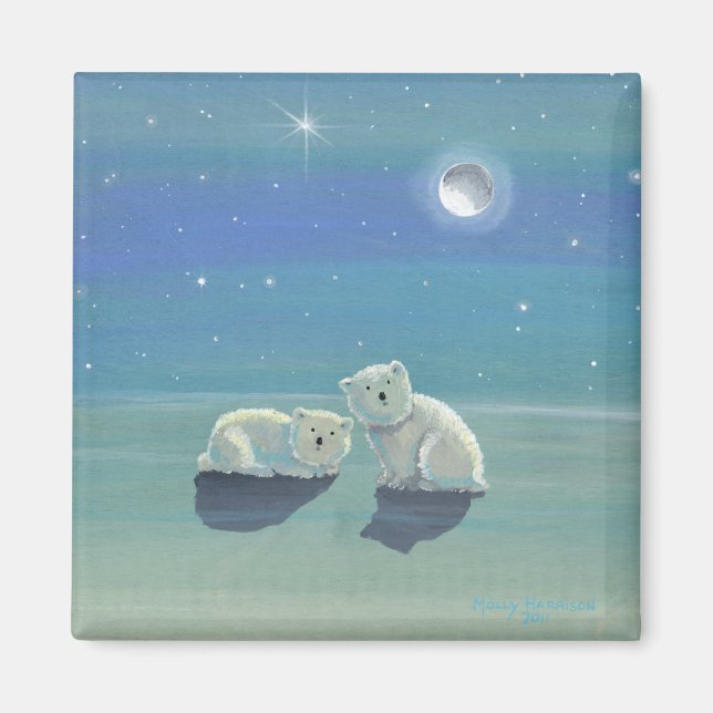 Joli Magnet d'Ours Polaire (Devant)