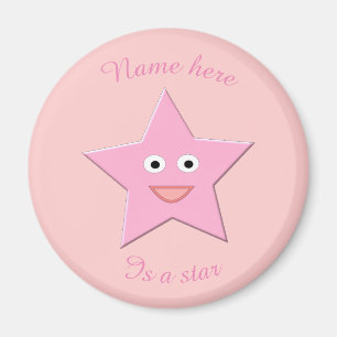 Joli Magnet Étoile Rose