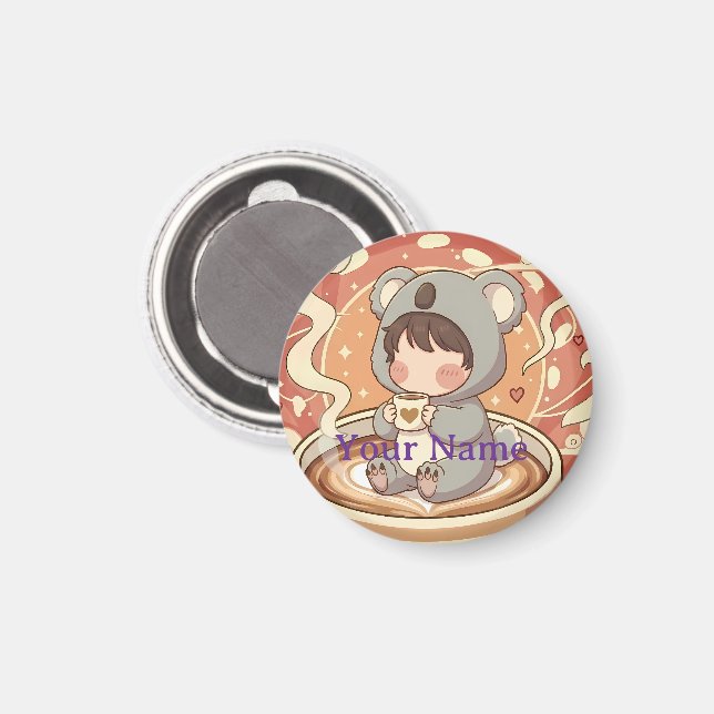 Joli Magnet Frigo Koala Chibi Kawaii (Recto/Verso)