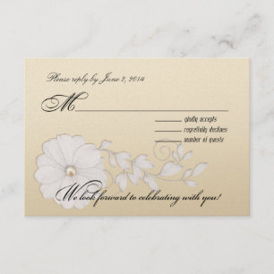 Joli mariage Posy RSVP - champagne métallique
