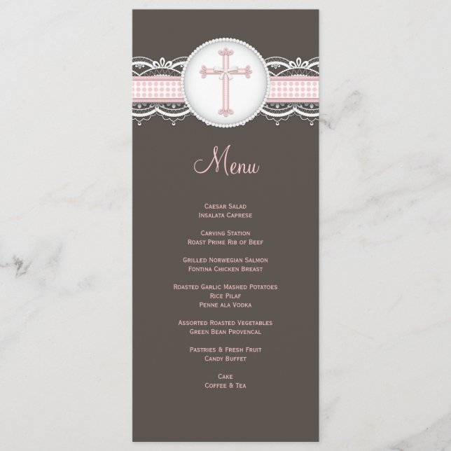 Joli menu religieux croisé de célébration de la (Devant)