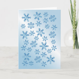 Joli Modèle de carte Blue Snowflake