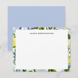 Joli modèle floral bleu et jaune