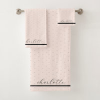 Joli Moderne Élégant Nom De Script Blush Pink Doté