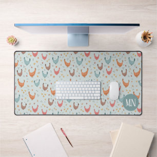 Joli Monogramme de poulet de la ferme bleue