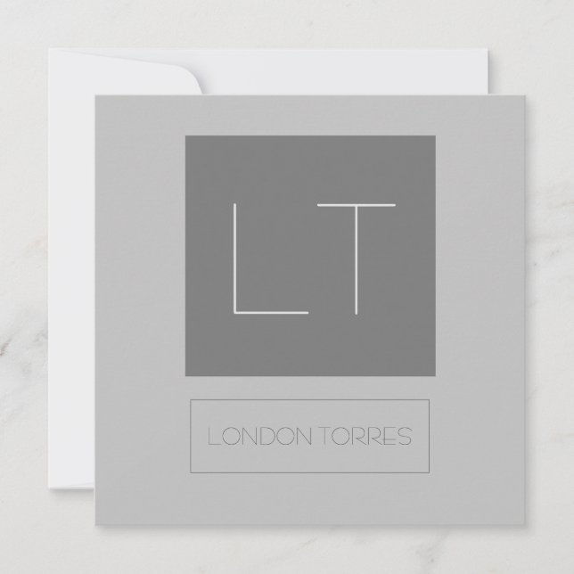 Joli Monogramme Gris Plaine (Devant)