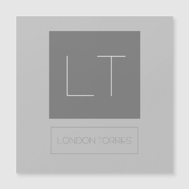 Joli Monogramme Gris Plaine (Devant)