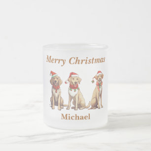 Joli Monogramme Joyeux Chien de Noël Mug