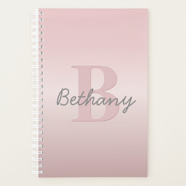 Joli Monogramme rose personnalisable et votre nom  (Devant)