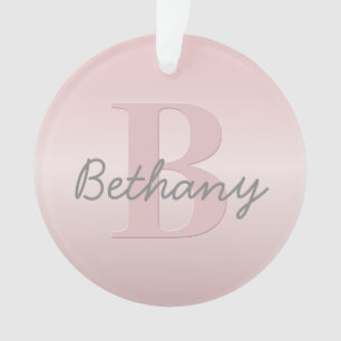 Joli Monogramme rose personnalisable et votre nom 