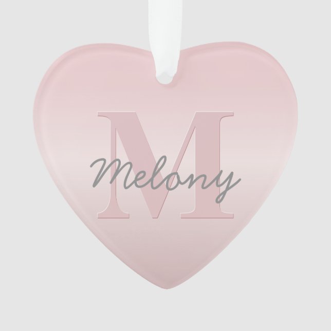 Joli Monogramme rose personnalisable et votre nom  (devant)