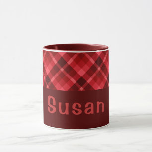 Joli Monogramme rouge rubis 11 oz Café Mug