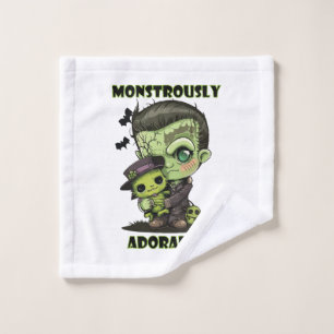 Joli monstre de Frankenstein avec peluche