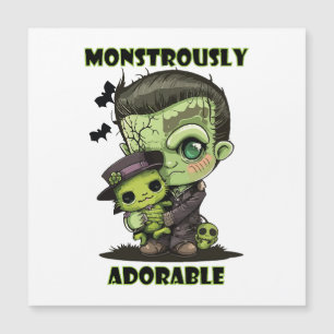 Joli monstre de Frankenstein avec peluche