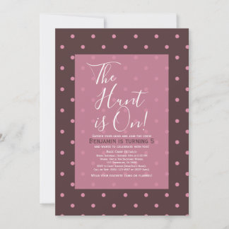 Joli motif à pois marron et rose Bohème