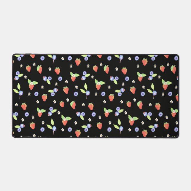 Joli motif aquarelle myrtille fraise (Recto)