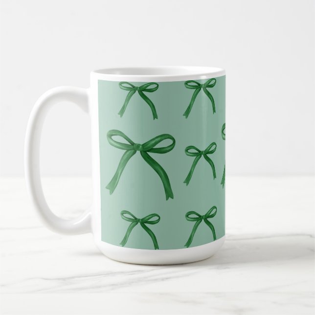Joli motif arc vert élégant Mug (Gauche)