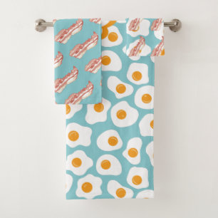 Joli motif bacon et œufs   Monogrammé