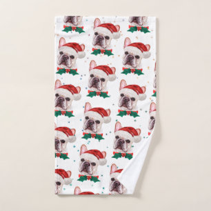 Joli motif de Noël de chien Bouledogue Français