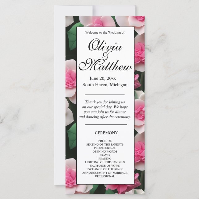 Joli motif fleuri rose boho (Devant)