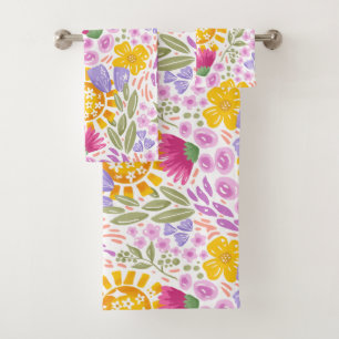 Joli motif floral à l'aquarelle Sprint Coloré