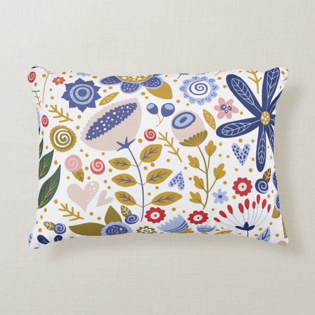 Joli motif floral Accent Coussin (Devant)