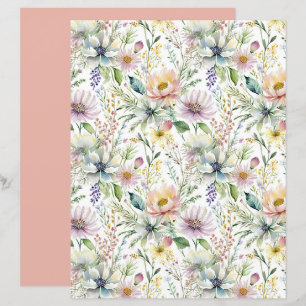Joli motif floral pastel