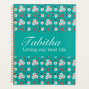 Joli motif floral sur Aqua