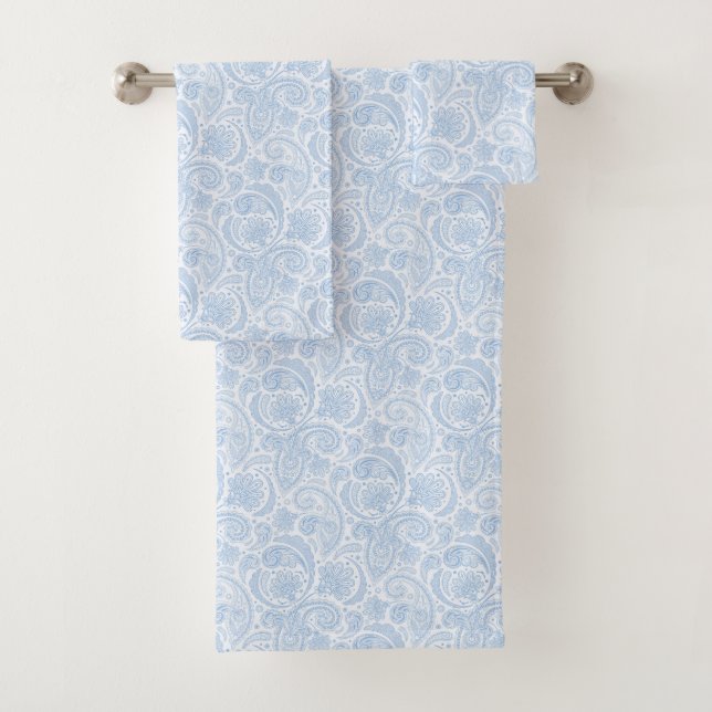 Joli motif paisley bleu blanc (En situation)