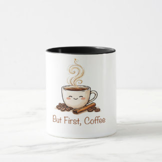Joli Mug à Café avec Grains de Café et Cannelle