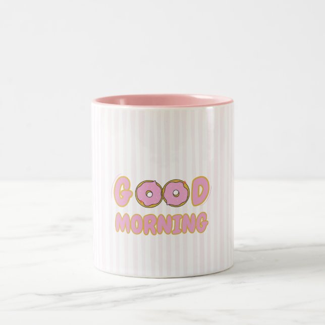 Joli Mug Café Matin Deux Tons Donut (Centre)