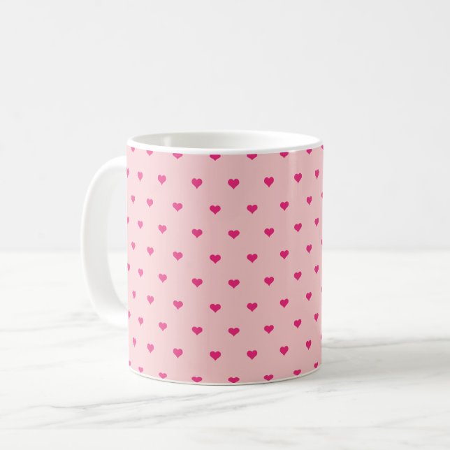 Joli mug coeurs roses pour la Saint-Valentin (Devant gauche)