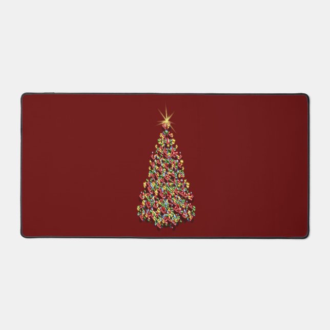 Joli Noël Arbre Rouge Arrière - plan Décor de vaca (Recto)