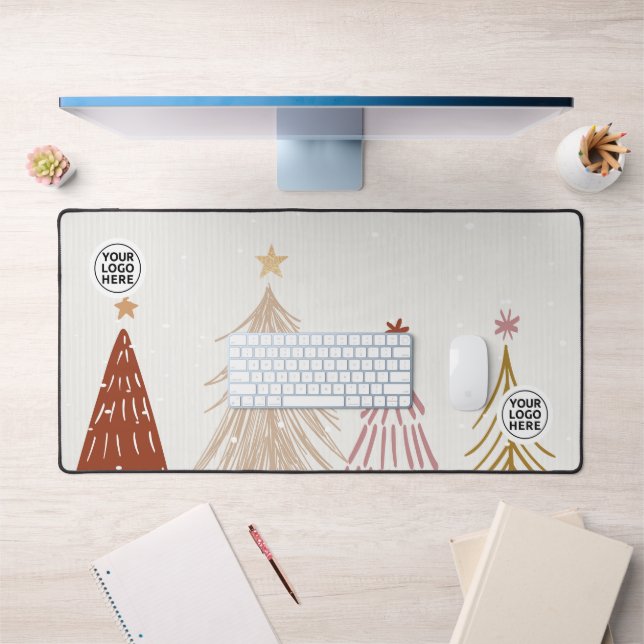 Joli Noël Arbres bureau Mat Souris Pad (Bureau 1)