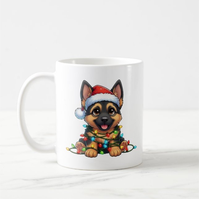 Joli Noël berger allemand Mug (Gauche)