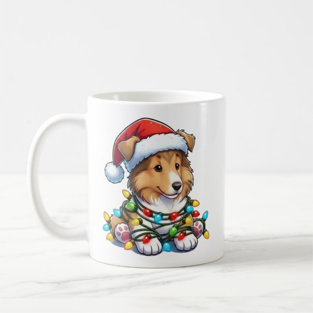 Joli Noël Collie Mug (Gauche)