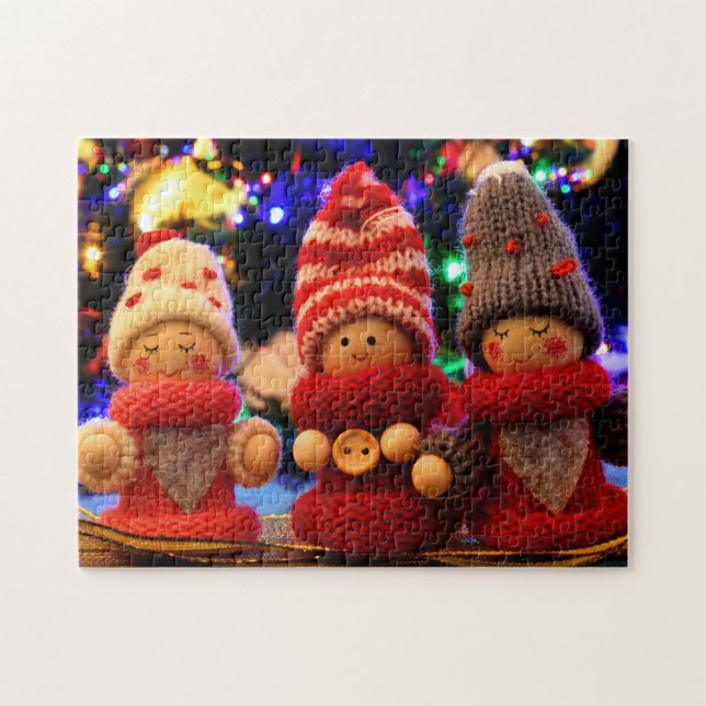 Joli Noël Elfes Ornement Jigsaw Puzzle (Horizontal)