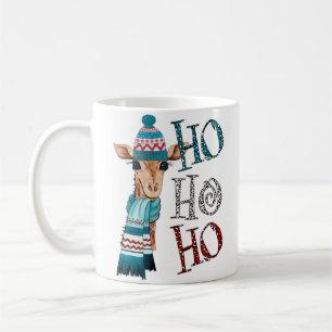 Joli Noël Ho Ho Ho Giraffe Café Mug
