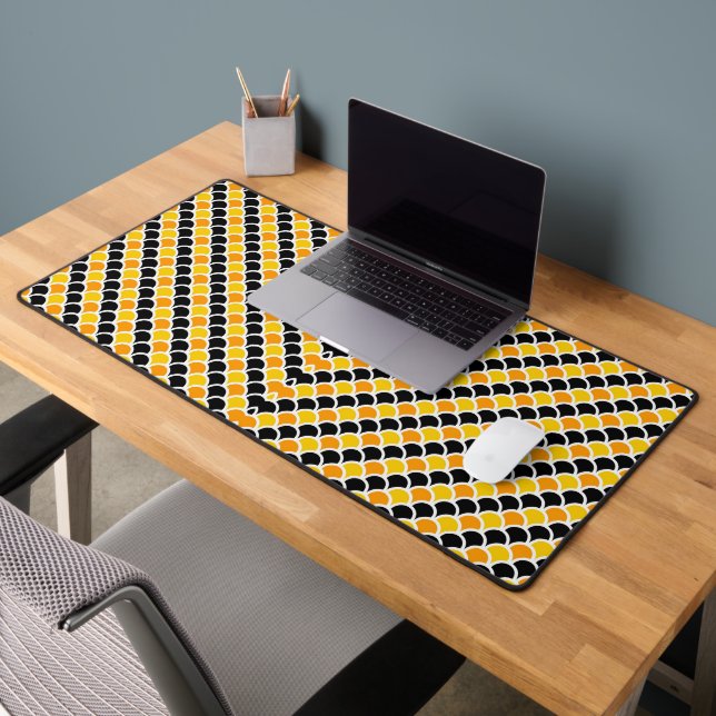 Joli noir orange marocain design motif (Bureau 2)