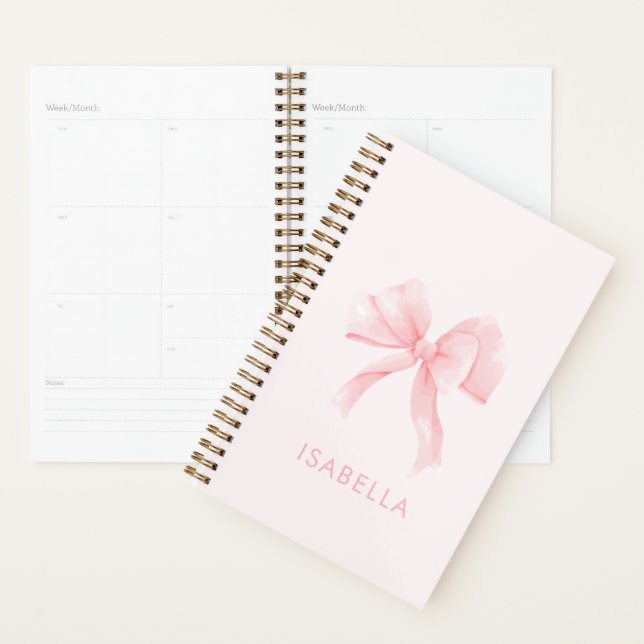 Joli Nom de Nœud Rose Moderne (Devant avec enveloppe)